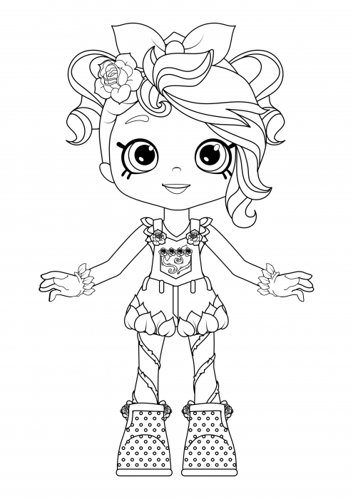 Shoppies - Rosie Bloom coloring pages, Shopkins coloring pages ...