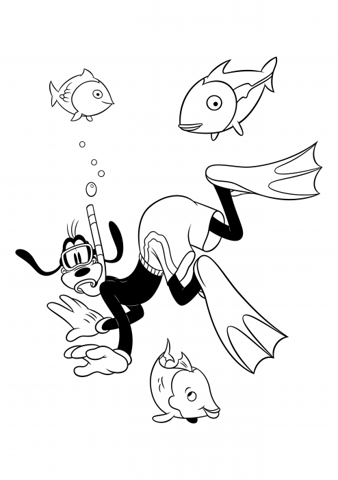 Goofy is a diver