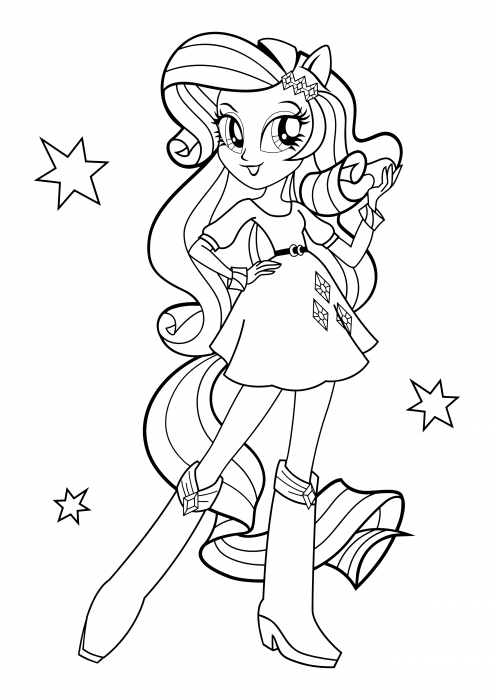 Desenhos Equestria Girl para colorir - My Little Pony - Brinquedos