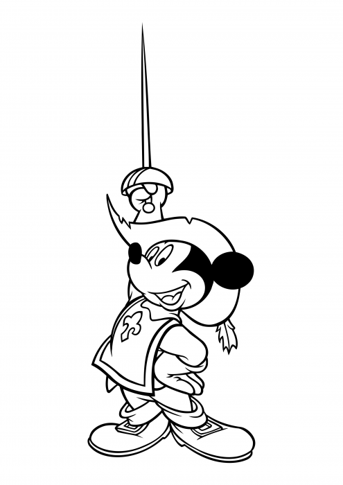 Mickey Mouse - Musketeer with a sword