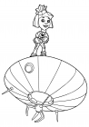 Simka on a flying saucer
