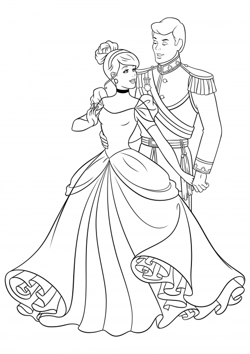 Cinderela dançando com o príncipe