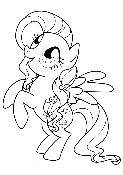 Fluttershy with flowers in a mane