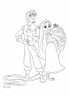 Flynn Rider, Rapunzel and Pascal