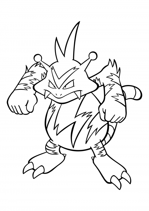 125 Electabuzz Coloring Pages Pokemon Coloring Pages Colorings Cc