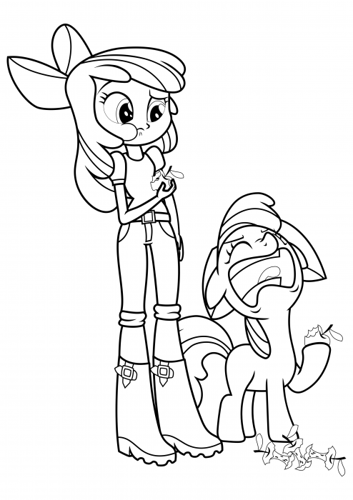Apple Bloom girl and pony