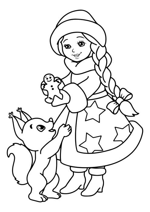 松鼠和雪少女