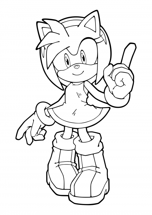 Desenhos de Amy Rose Sonic the Hedgehog para colorir, sonic the hedgehog,  sonic The Hedgehog, mão png