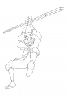 Aang with a staff