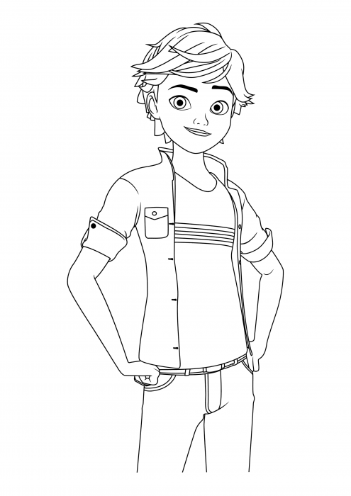 Adrien Miraculous Ladybug Coloring Pages Coloring Pages | Images And