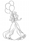 Ariel with balloons