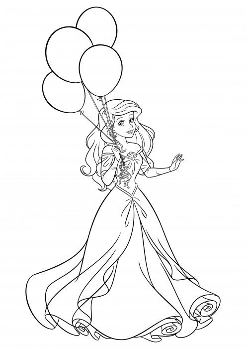 Ariel con globos
