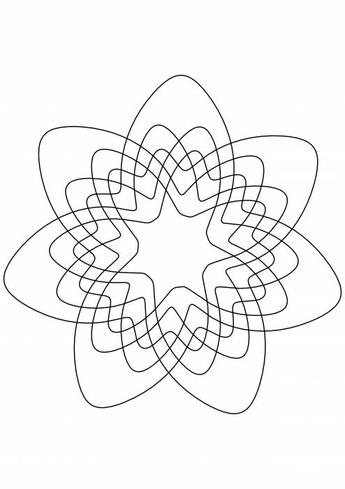 Vennův diagram pro sedm sad