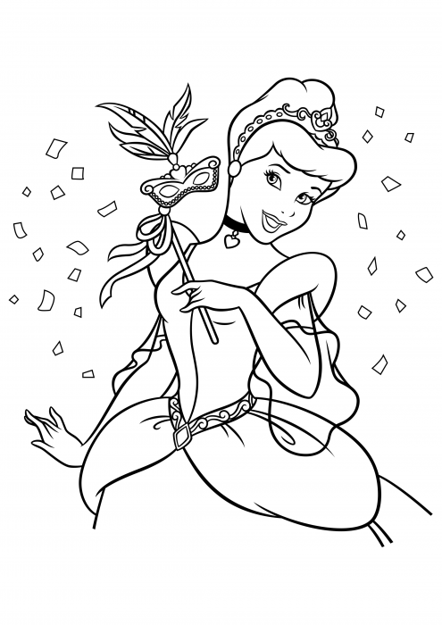 Cinderella at the masquerade ball