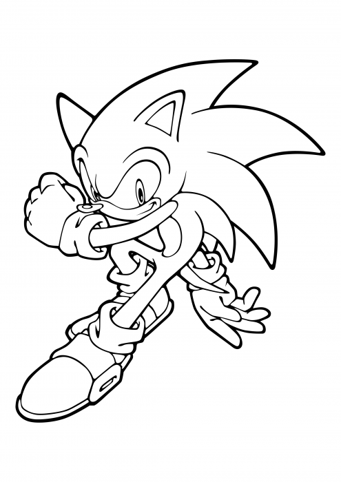 Energetic Sonic the Hedgehog