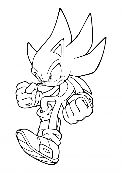 Super Sonic para colorir e imprimir