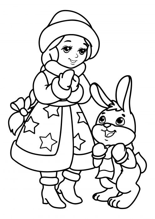 Snow Maiden și Bunny