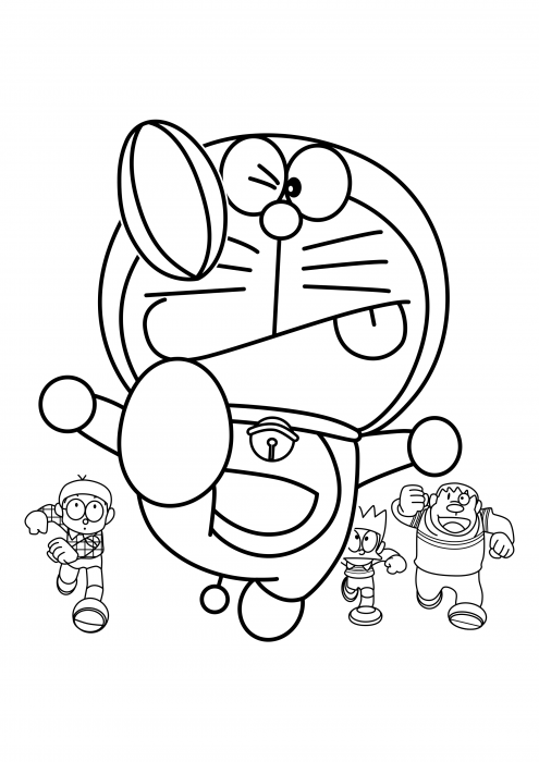 Nobita, Doraemon, Suneo e Gian
