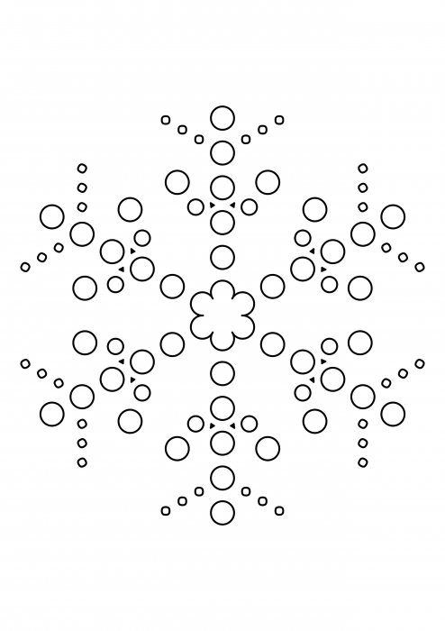 Openwork snowflake from circles 3