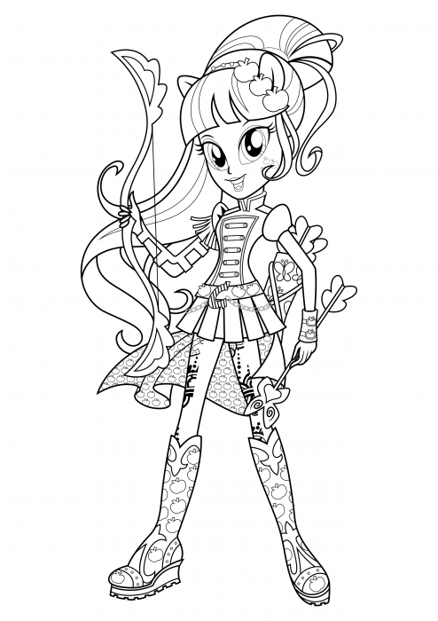 Applejack Archery Coloring Pages My Little Pony Equestria Girls Coloring Pages Colorings Cc