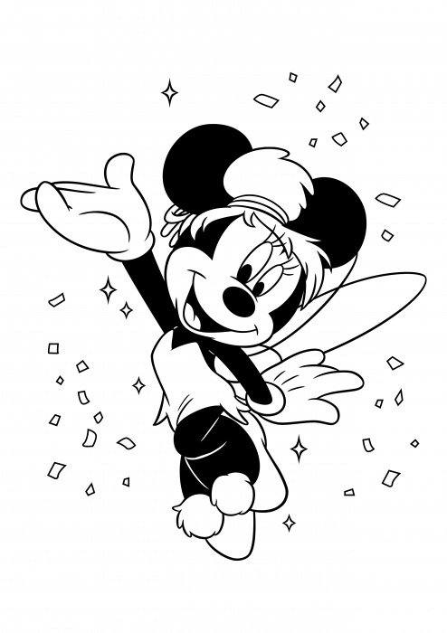 Minnie dressed as a Tinker Bell fairy