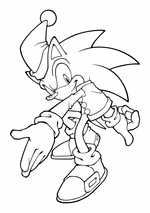 Sonic the Hedgehog in berretto da capodanno