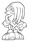 Echidna Knuckles looked back