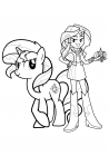 Sunset Shimmer Pony and Girl