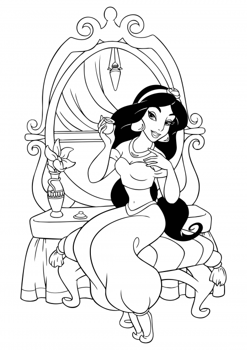 Jasmine în fața oglinzii