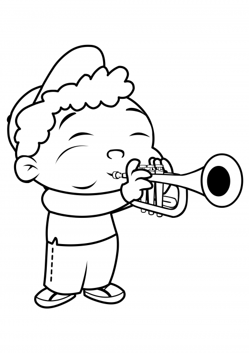 Quincy plays the trumpet