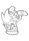 Sonic the Hedgehog runs