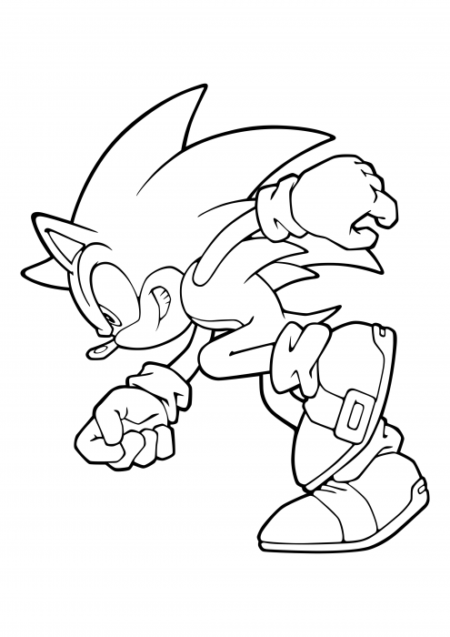 sonic the hedgehog began to run coloring pages sonic the hedgehog coloring pages colorings cc