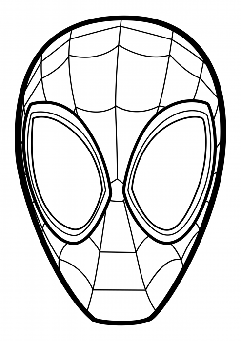 The mask of Spider-Man