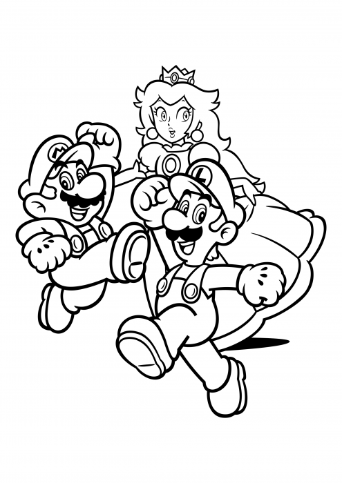 Mario, Luigi og Princess Peach