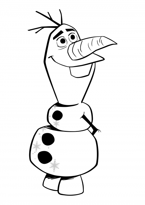 Coloring Page - Snowman Olaf