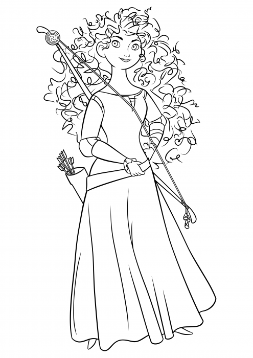 Brave Merida coloring pages, Disney princesses coloring pages ...