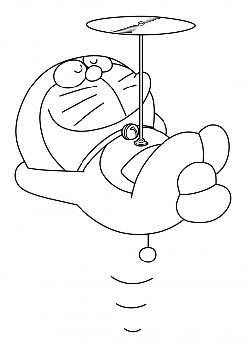 Doraemon with a propeller
