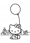 Kitty with a balloon