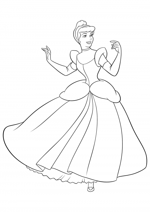 Cinderella in a ball gown