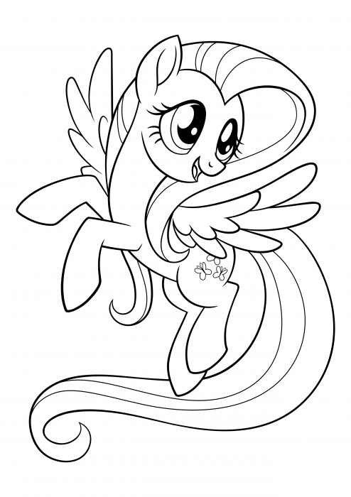 Desenho de My Little Pony Fluttershy para colorir