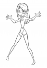 High quality coloring page - The invisible Violet Parr