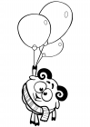 Lamb with balloons