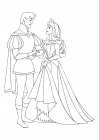 Coloring for girls - Disney Princess - Prince Phillip and Princess Aurora