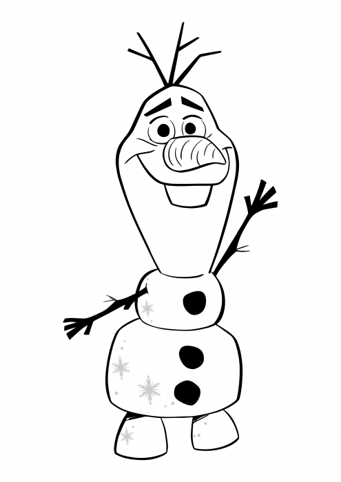 Coloring Page - Good Olaf