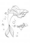 Sirenita Ariel și crabul Sebastian