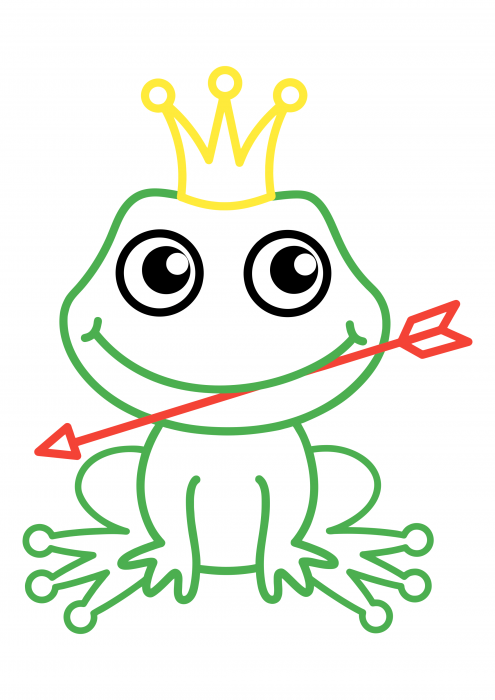 Frog princess with an arrow