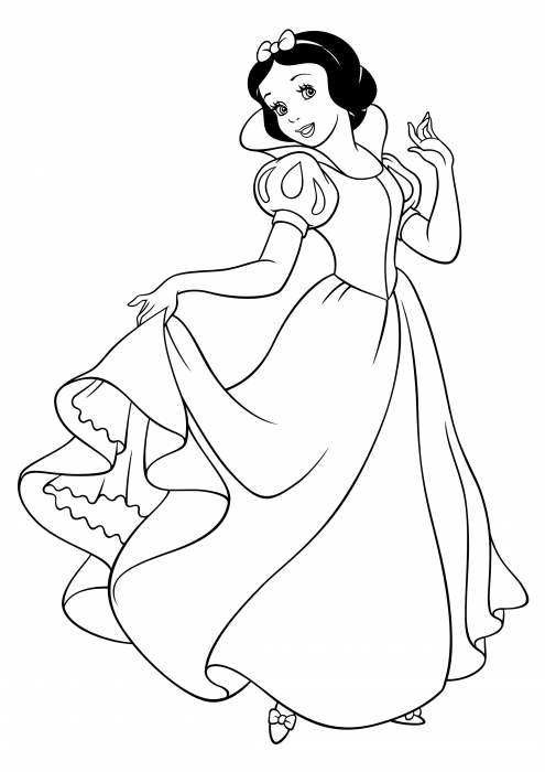 美しいドレスを着た白雪姫