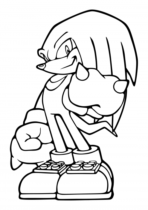 Desenhos de Knuckles the Echidna para Imprimir e Colorir