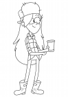 Wendy with a cup of coffee