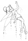 Fairy Tinker Bell flies